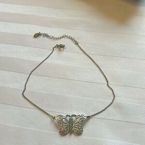 Vintage Butterfly Pilgrim filigree necklace